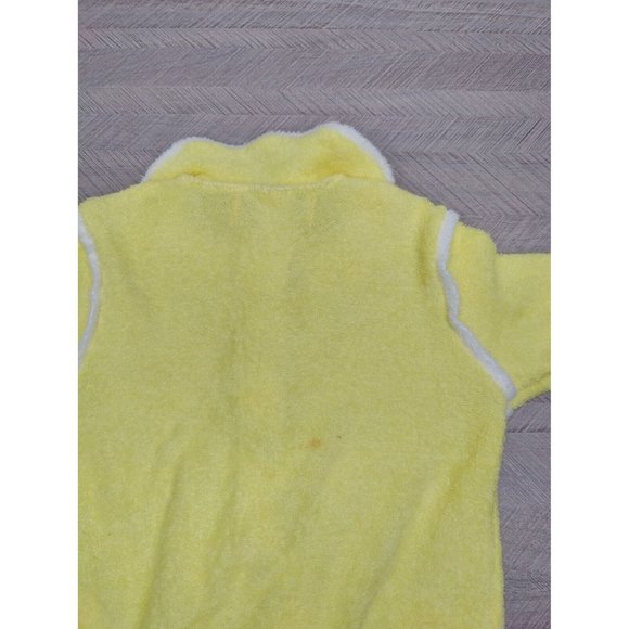 Vintage Izod Lacoste Alligator Sleeper Footie Size S Up To 11 Lbs Terry Yellow - Picture 9 of 9